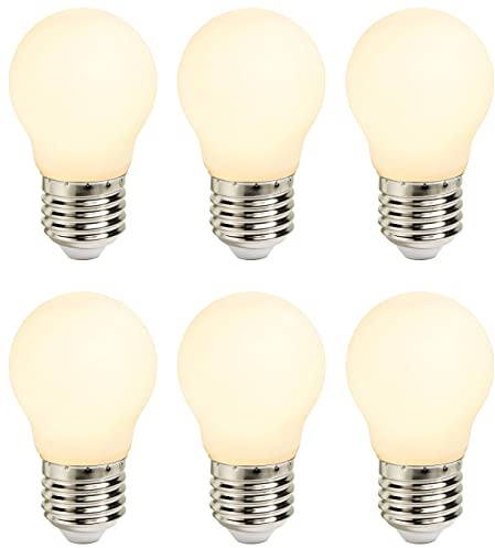 Nordlux Smart G45 Mini Globe Frosted LED Light Bulb, Dimmable, E27, 4.7W, 560 Lumens, Tuneable White 2200K-6500K, Alexa and Google with Separate Hub - 6 Pack