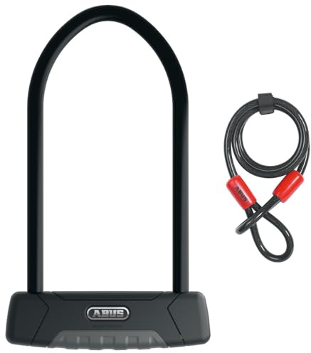ABUS Granit Plus 470 150 x 230mm & Cobra Loop Cable 10/120 Bike D-Lock Gold Sold Secure