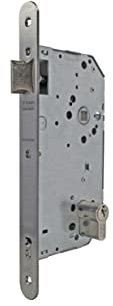 Tesa Assa Abloy 2039F5RAI Cerradura De Embutir Para Puertas De Madera Cortafuegos Con Cilindro Inoxidable Entrada 50 mm/Frente Redondo2039F