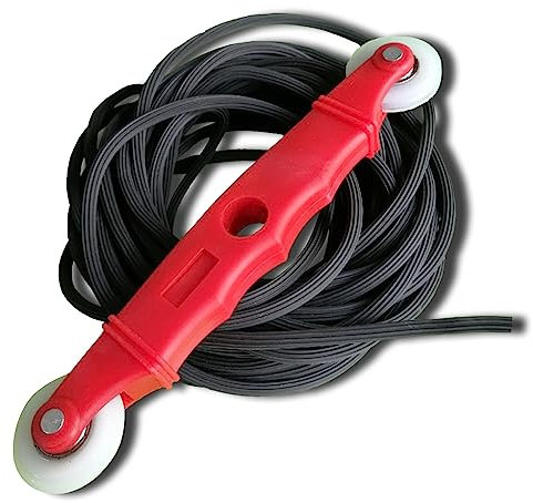 Rolling Tool Rullo and Filo di Gomma per Il Fissaggio del Rete Fibra Zanzariera, Nero-diametro 5.0mm,lungo 15m