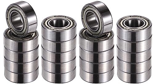 A ABSOPRO 20 Stück Rillen Kugellager Ersatz 687ZZ 7x14x5mm Silberton