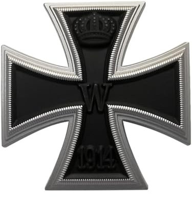 horlirty 1 x Medaillen-Brosche mit deutschem Eisernem Kreuz erster Klasse, preußischer Erster Weltkrieg 1914, 4,5 x 4,5 cm, Resin