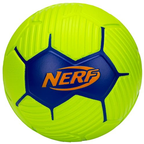 NERF Proshot Mini-Fußball für Kinder, Schaumstoff, Jugendfußball, 17,8 cm, für drinnen und draußen, für Kinder + Kleinkinder, Grün/Blau