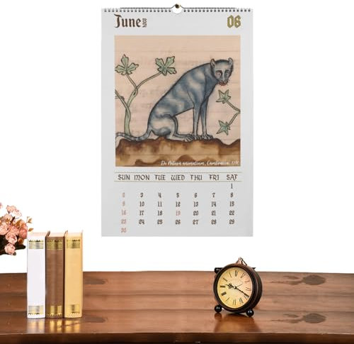 Ugly Mittelalter Katzen Kalender 2024 | Mittelalter Katze Wandkalender | Lustige Katze Wandkalender | 12-Monats-Wandkalender 2024 mit mittelalterlichen Katzen Bildern | 2024 Lustig für Katzenliebhaber