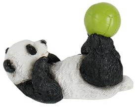 Gemmia Miniatur-Panda-Figur im Feengarten, entspannter Panda-Handy-Ständer