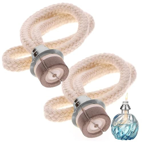 CLKE 2 Stück katalytische Zündung, Öllampendocht mit Halter, katalytische Verbrennung, Lampendocht für Shepherd-Lampendiffusor, Laromatherapie (1,8 cm, Silber)