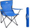 Camping Chair | Lightweight Folding | Portable Chairs for Outdoors | Cup Holder | Storage Cover | Outdoor Leisure Chair Durable with Arm Rest for the Beach, Lawn, Fishing Trip Garden and BBQs Blue
