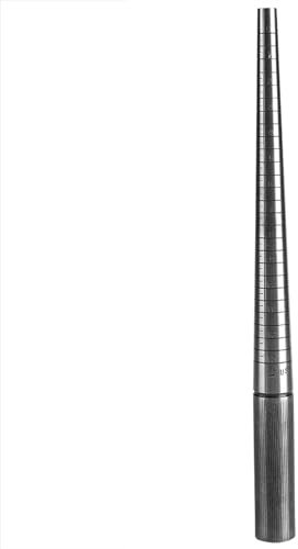 Tnfeeon Mandrino per Misurare Gli Anelli, Strumento per Misurare Le Dimensioni degli Anelli in Metallo del Regno Unito, Dimensionamento del Martello in Nylon, (Bastone per Anelli Meidu)