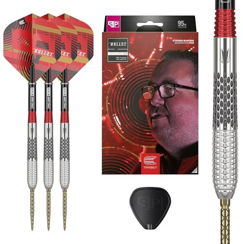 Target Darts Stephen Bunting G5 95% Tungsten Dart Set (25G), Stahlspitze Swiss Point Darts | Generation 5 Player Edition Darts mit Swiss Points, Profi-Dart-Set, inklusive Swiss Point Tool