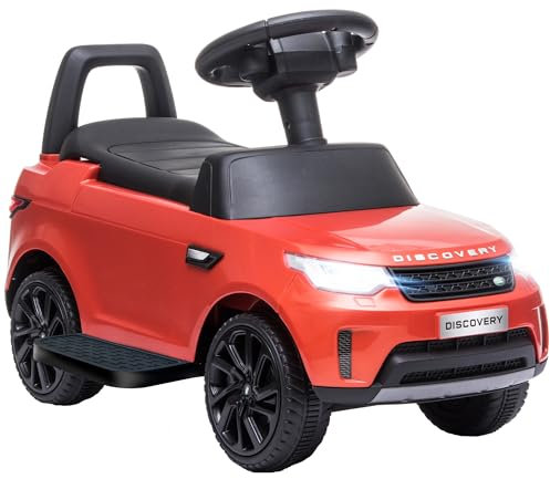 AIYAPLAY Land Rover Licensed 6V Kids Electric Ride On Car, 2-in-1 Sliding Car, Battery Powered Car with Headlights, Music, Horn, for 18-60 Months, Red