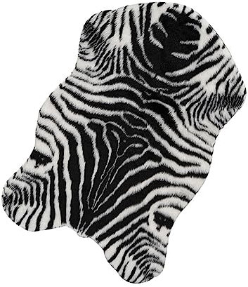 PRETYZOOM Teppich Zebra in Fischform – rutschfeste Fußmatte für Wohnzimmer, Flur, Küche und Badezimmer – Dekoration Dschungel aus Acrylfasern