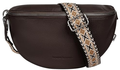 bruno banani Gürteltasche Echt Leder Damen | Crossbody für Smartphone | praktische Festivaltasche | stylische Hüfttasche für Reisen | 022205
