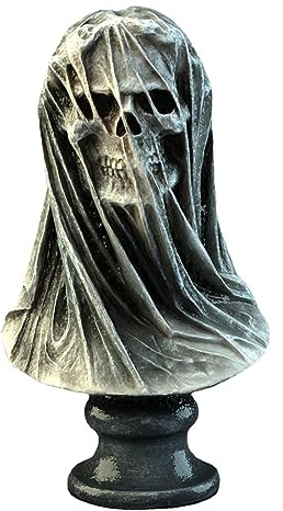 Pleayietoopiatiey Verhüllte Totenkopf-Skulptur Dekor Gott des Todes Statue für Festival Party Schränke