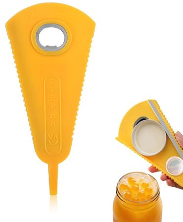 Abridor de tarros, abrelatas profesional, multifunción 2 en 1, manual, herramientas de cocina para restaurantes, bares, personas mayores, niños y personas con artritis.