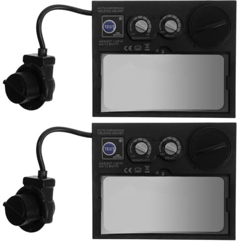 jojofuny 2stücke Automatischer Dunkler Schweißhelm Mit Einstellbarem Schutzfilter Für Schweißer Und -enthusiasten Geeignet Für Schweißen Schneiden Und Schleifen