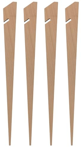 Moritz Zeltheringe Holz 4 Stück 40 cm braun – Sandboden Strand Camping | Aus Hartholz, konisch mit Kerbe für die Abspannleine, leicht und wetterfest, für weichen Untergrund, Wiese, Rasen und Wald