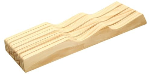 Messeraufbewahrungsblock aus Holz - Messerplatte in der Platzersparnis, Besteckhalter aus | Schubladeneinsatz Organizer für Küchenutensilien, C-Halter