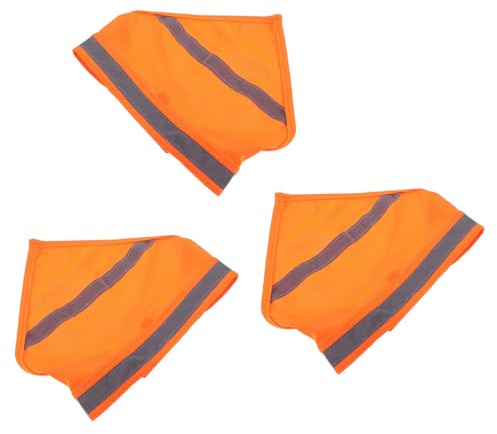 Abaodam 3 Stück Pack Reflektierende Hundehalstücher aus Nylon Orange Leuchtend mit Leichtes Dreieckshalstuch für Kleine Hunde und Katzen Sichtbare bei Nächtlichen Spaziergängen