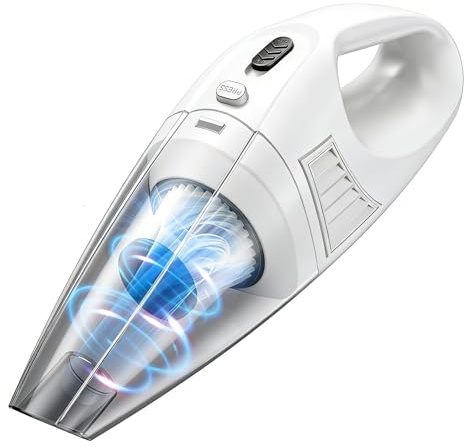 Xyvolve Handstaubsauger Kabellos – 120 W, 25 Min Laufzeit, 9000 Pa, 60000 U/min, Tragbar für Auto und Haushalt