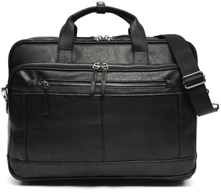 MISAKO Tomas portaordenador 15.6 pulgadas con bandolera extraíble Hombre - Tomas Negro 31x10x41cm