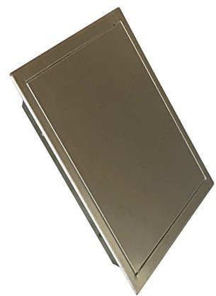 Revisionstüre Edelstahl 20 x 20 cm gebürstet mit Klickverschluss glattes Türblatt