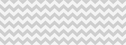 VINILIKO Design | Alfombra Vinílica Chevron Gris 50x140 cm - Antideslizante, Impermeable, Lavable - Varios Tamaños - Alfombra Vinilo Salón, Cocina