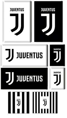 Puffy sticker adesivi riposizionabili della Juventus (Taglia unica) (Bianco/Nero)