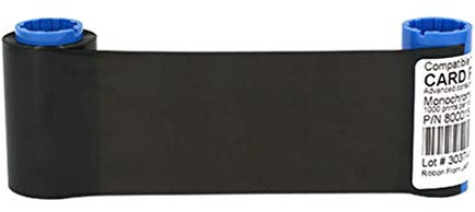 800015-101 Farbband für Zebra P300 P310 P320i P330i P400C P420 P430i P500C P520C P520 P600C Kartendrucker, 1000 Drucke, Schwarz