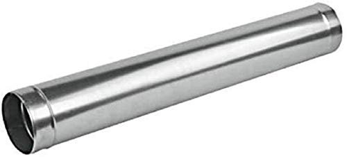 Metal Rigid Pipe | Galvanised Steel Ventilation Tubing | Chimney Liner Duct Tube | 1000mm / 1m (80mm)