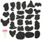 Haar Tattoo geschnitzte Vorlage Kurve Haaransatz Vorlage Schablone DIY Friseur Haar Styling Farbstoff Beschichtung Tattoo Muster Salon Friseur Werkzeuge