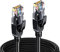 Elfcam® - 1m Câble Réseau Ethernet RJ45 Cat 7, Paire Torsadée Blindée SFTP 100% Cuivre, 6mm Diamètre de Câble, 28 AWG Câble Rond & Noir (1M)