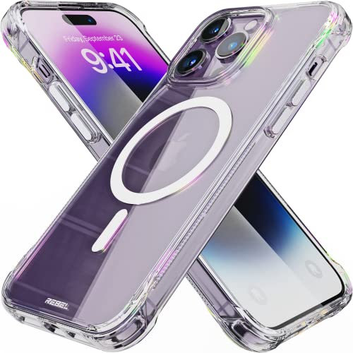 Rebel Phone Clear Case for iPhone 14 Pro Max [Crystal Series Gen-4] Non-Yellowing, Protective Shockproof Bumpers, Metal Buttons, 6.7 Inch 2023 (Crystal Clear)