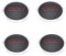 4X Nabendeckel Felgendeckel Radkappe Radnabendeckel mit Chromrand für F-i-a-t 500 51884863