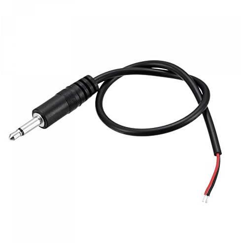 sourcing map 3.5mm Male Plug to Bare Wire Open End TS 2 Pole Mono 1/8 Plug Jack Connector Audio Cable 0.25m, Pack of 2