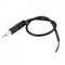 sourcing map 3.5mm Male Plug to Bare Wire Open End TS 2 Pole Mono 1/8 Plug Jack Connector Audio Cable 0.25m, Pack of 2