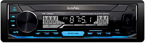 IN PHASE Audio IPS-130SDi Car Stereo with Remote Control and Detachable Shallow-Fit LCD Display - High Power 4 x 60 Watt Sound Mechless Digital Media Player with Aux-In, SD Card & USB Connectivity