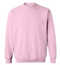 Heavy Blend 8 oz. 50/50 Fleece Crew (G180), Light Pink, Medium