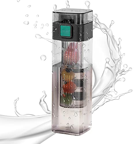 Vigcebit Water Diffuser for Fruit,Square Water Bottle Fruit Infuser Insert | Motivational Water Bottle With Infuser Sports Water Bottle for Fitness, Gym And Outdoor Sports