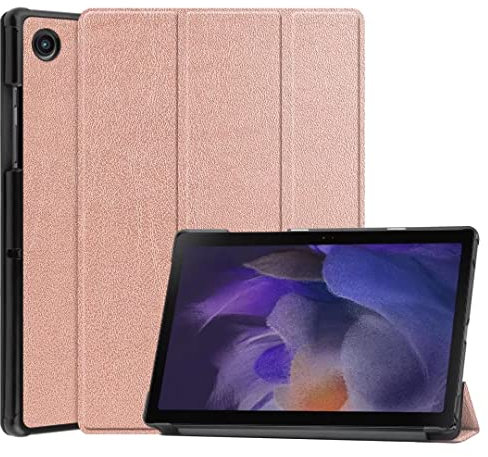 Case for Samsung Galaxy Tab A9 Plus 2023 Tablet, Slim Lightweight Trifold Stand Magnetic Hard Cover PU Leather Folio Book Cover Protective Shell for Samsung Galaxy Tab A9 Plus 2023,rose gold