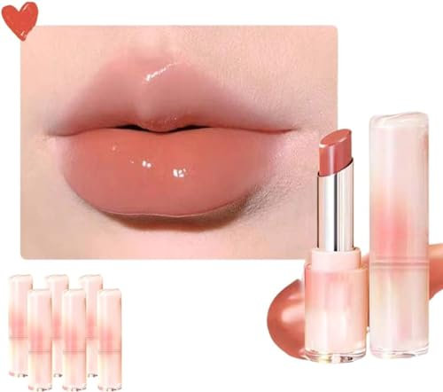 Juicy Lipstick, Long-Lasting Lip Balm and Lip Stain, Hydrating Lip Oil, Color Changing Lip Balm, Jelly Plumping Lip Tint Lip Gloss Mirror Finish (#01)