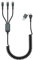 100W Coiled USB C to Multi Charging Cable - 5 in 1 USB A & USB C to Type C/ Lightning/ Micro Cable Fast Charging Sync Data Retractable Multiple Charger Cord Combo for iPhone Android iPad Laptop, 10FT