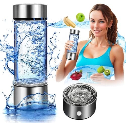 Hydrogen Water Bottle,Portable Electrolytic Water Glass Machine, Hydrogen Water Generator, Hydrogen Rich Water Pitcher Healthy Cup for Home Office Travelling