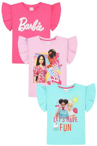 Barbie Confezione da 3 magliette da ragazza multipack