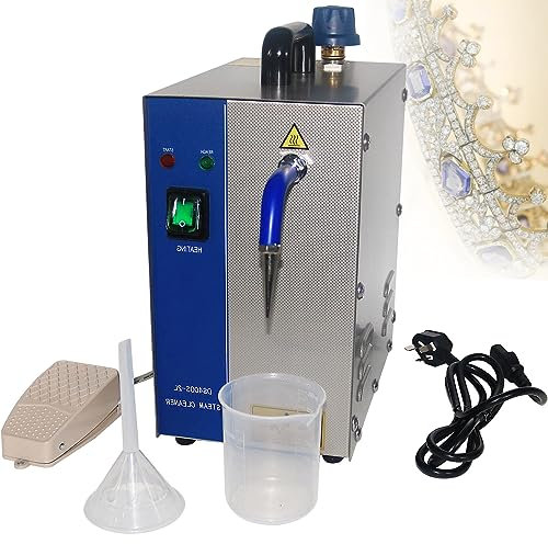 Machine électrique Maker Nettoyeur à Vapeur pour Bijoux en Acier Inoxydable, Nettoyeur à Vapeur Professionnel pour Pierres précieuses, laveuse de Pierres précieuses, équipement de