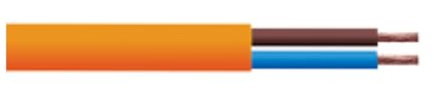 10 Metres x 2 Core 0.75mm Orange Flex Cable Wire Lead Garden Mower Strimmer Hedge Trimmer