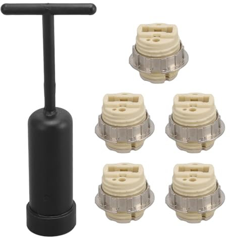 Ceramic Lamp Holder, 2PCS G9 Socket G9 Light Base Socket G9 Socket Base G9 Ceramic Lamp Holder with Socket Rings Removal Tool for Home