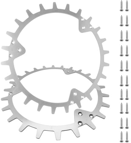 Aepiraza 2Pcs Stainless Steel Robotic Lawnmower Spikes with 12pcs Screws for Husqvarna Automower 330/420/430X/435X/440/450X/435X AWD/550, Traction Improvement for Robot Lawnmower Wheel Size 252mm