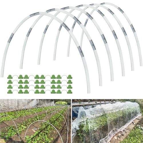 LINSOCLE Archi per Serra Orto, Archi per Tunnel Orto, Archi-Giardino, Rimovibile Cerchi Serre, Robusto, Flessibile, Stabile, Durevole per Orto, Giardino e Cortili