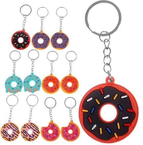 Abaodam Donut Schlüsselanhänger 8Er Set Pvc Cartoon Anhänger Für Taschen Geburtstagsfeier Geschenk Mitbringsel Partydeko
