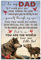 KOPUTE Poster auf Leinwand, Aufschrift To my dad. If I could give you one thing in life I would give you the ability to se, für Wohnzimmer, Art-Deco, rahmenlos, 30 x 40 cm